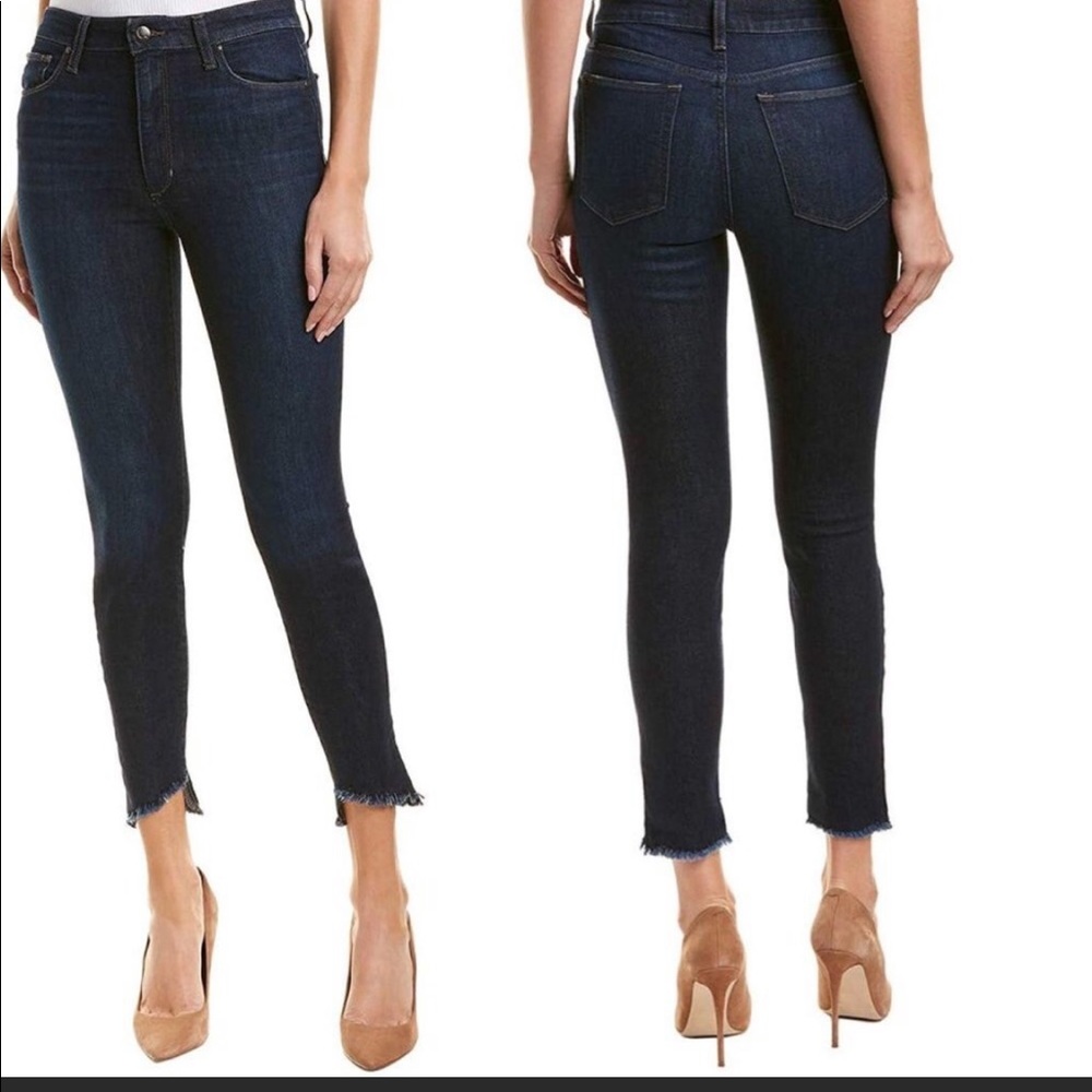 Joe's Lauren Raw Step Hem Skinny Jeans Blue 26